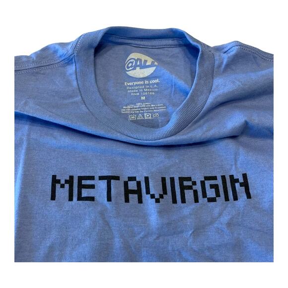 METAVIRGIN Graphic T SHIRT MED TEE Men's Women's Word Play 100% Cotton Cherry - Picture 5 of 7